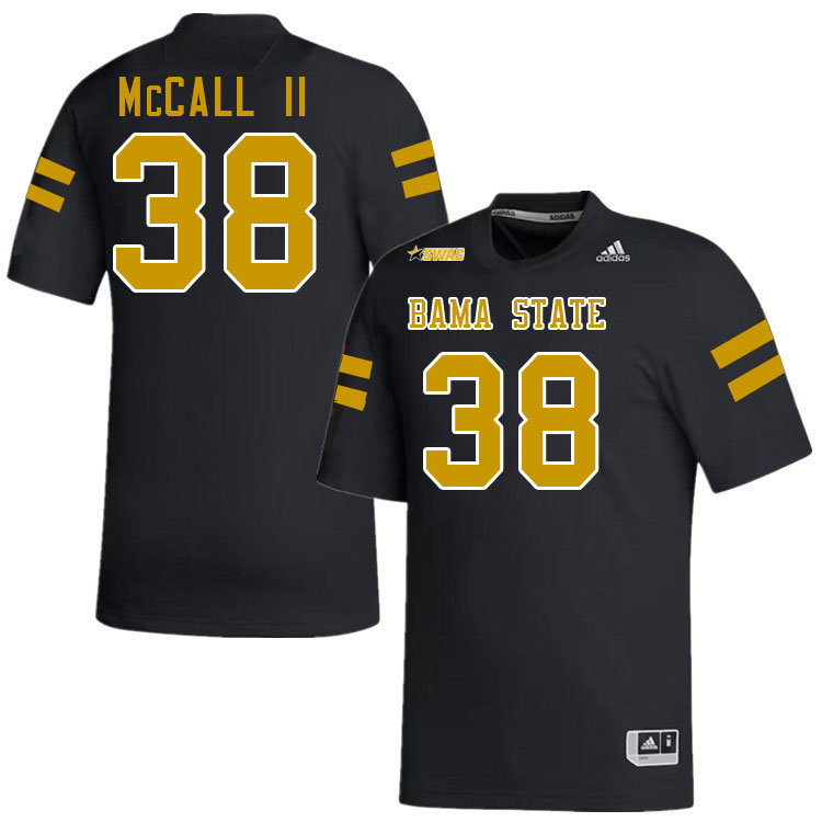 Alabama State Hornets #38 Stewart McCall II College Football Jerseys Stitched Sale-Black